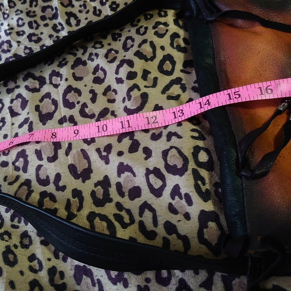 Handmade Boho Leather Bag - Dark Peace - Picture 8 of 8